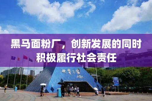 黑馬面粉廠，創(chuàng)新發(fā)展的同時積極履行社會責(zé)任