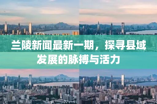 蘭陵新聞最新一期，探尋縣域發(fā)展的脈搏與活力