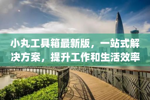 小丸工具箱最新版，一站式解決方案，提升工作和生活效率