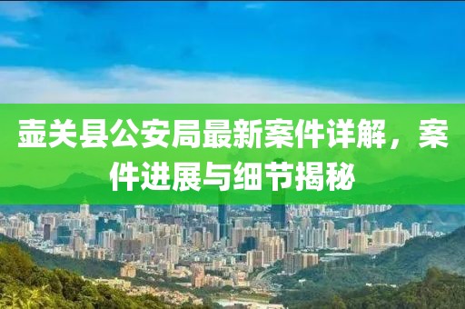 壺關(guān)縣公安局最新案件詳解，案件進(jìn)展與細(xì)節(jié)揭秘