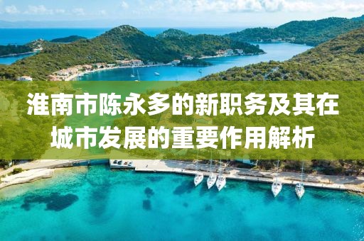 淮南市陳永多的新職務(wù)及其在城市發(fā)展的重要作用解析