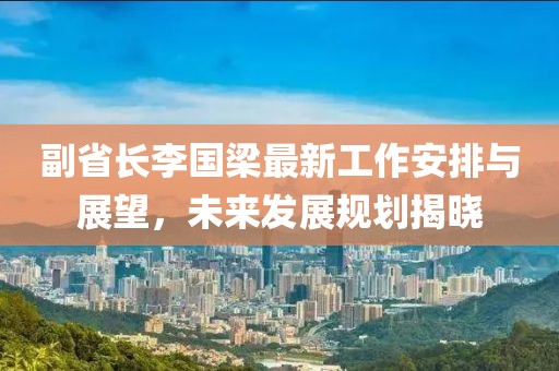 副省長李國梁最新工作安排與展望，未來發(fā)展規(guī)劃揭曉