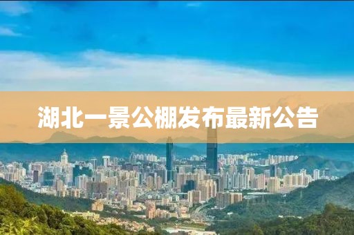 湖北一景公棚發(fā)布最新公告