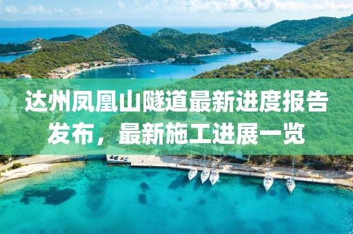 達州鳳凰山隧道最新進度報告發(fā)布，最新施工進展一覽