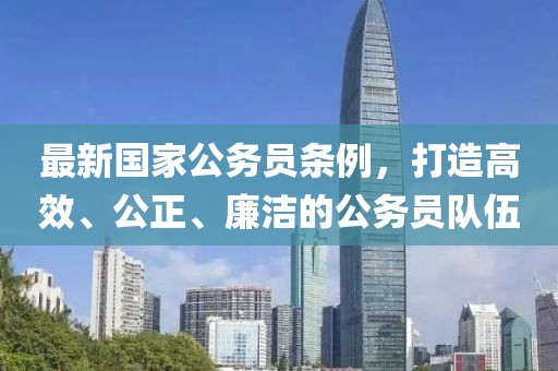 最新國(guó)家公務(wù)員條例，打造高效、公正、廉潔的公務(wù)員隊(duì)伍
