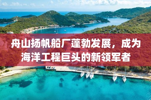 舟山揚(yáng)帆船廠蓬勃發(fā)展，成為海洋工程巨頭的新領(lǐng)軍者