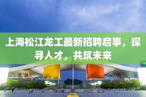 上海松江龍工最新招聘啟事，探尋人才，共筑未來