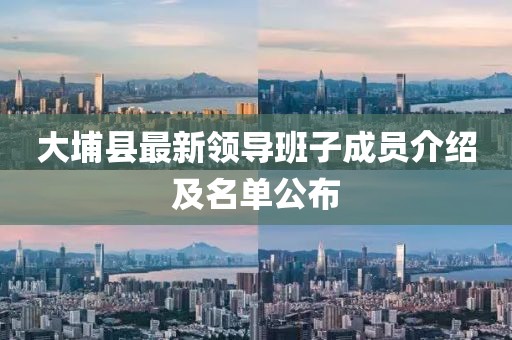 大埔縣最新領(lǐng)導(dǎo)班子成員介紹及名單公布