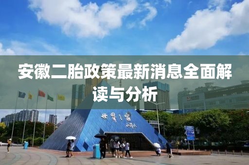 安徽二胎政策最新消息全面解讀與分析