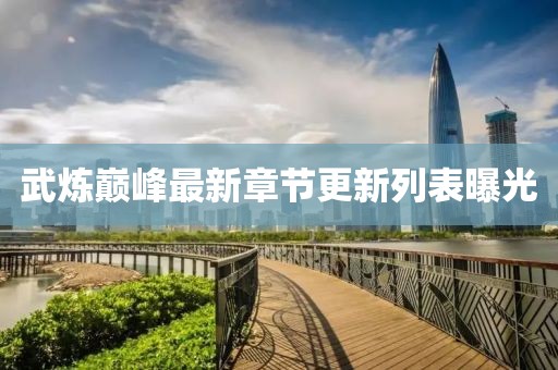 武煉巔峰最新章節(jié)更新列表曝光