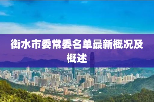 衡水市委常委名單最新概況及概述
