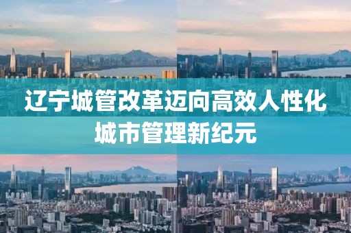 遼寧城管改革邁向高效人性化城市管理新紀(jì)元