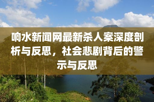 響水新聞網(wǎng)最新殺人案深度剖析與反思，社會(huì)悲劇背后的警示與反思