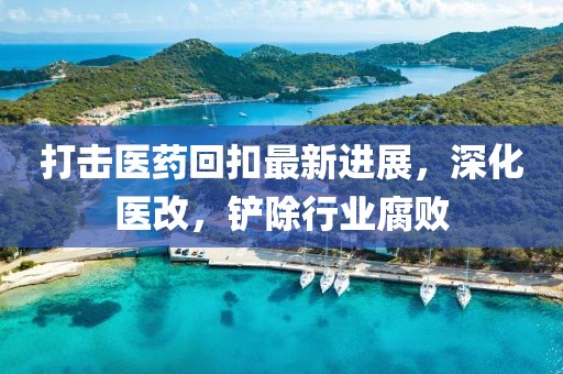 打擊醫(yī)藥回扣最新進展，深化醫(yī)改，鏟除行業(yè)腐敗