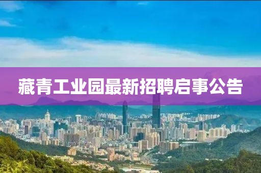 藏青工業(yè)園最新招聘啟事公告