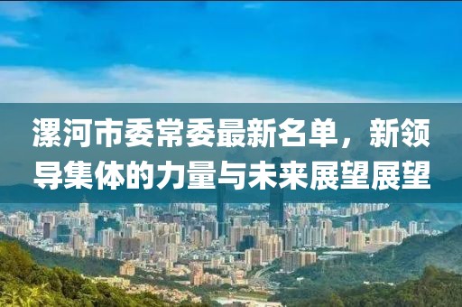 漯河市委常委最新名單，新領(lǐng)導(dǎo)集體的力量與未來展望展望