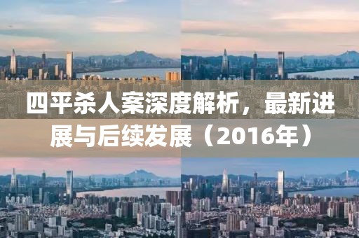 四平殺人案深度解析，最新進(jìn)展與后續(xù)發(fā)展（2016年）