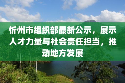 忻州市組織部最新公示，展示人才力量與社會責任擔當，推動地方發(fā)展