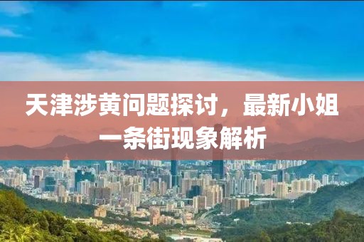 天津涉黃問題探討，最新小姐一條街現(xiàn)象解析