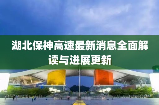 湖北保神高速最新消息全面解讀與進(jìn)展更新