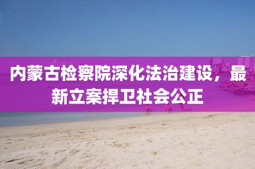 內(nèi)蒙古檢察院深化法治建設(shè)，最新立案捍衛(wèi)社會(huì)公正