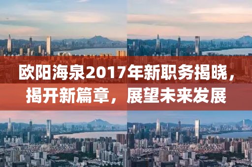 歐陽海泉2017年新職務(wù)揭曉，揭開新篇章，展望未來發(fā)展