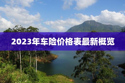2023年車險(xiǎn)價(jià)格表最新概覽