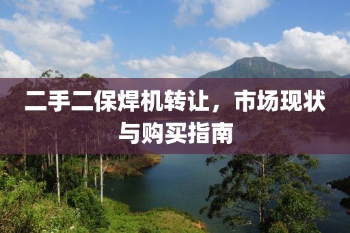 二手二保焊機(jī)轉(zhuǎn)讓，市場(chǎng)現(xiàn)狀與購(gòu)買指南