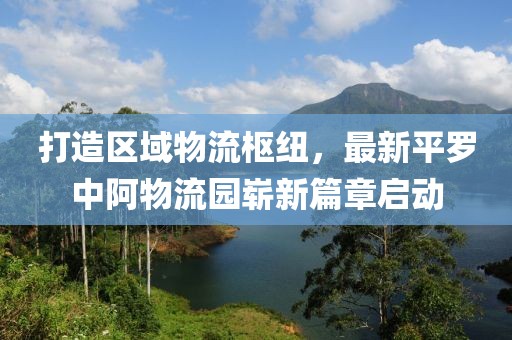 打造區(qū)域物流樞紐，最新平羅中阿物流園嶄新篇章啟動