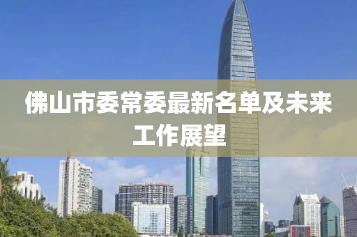 佛山市委常委最新名單及未來(lái)工作展望