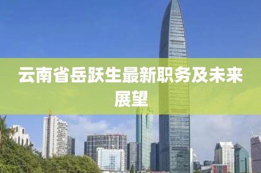 云南省岳躍生最新職務(wù)及未來展望