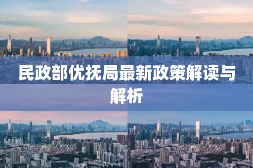 民政部優(yōu)撫局最新政策解讀與解析