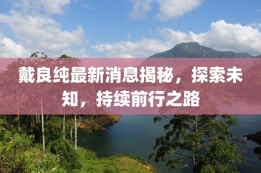 戴良純最新消息揭秘，探索未知，持續(xù)前行之路