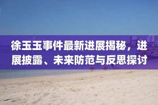徐玉玉事件最新進展揭秘，進展披露、未來防范與反思探討
