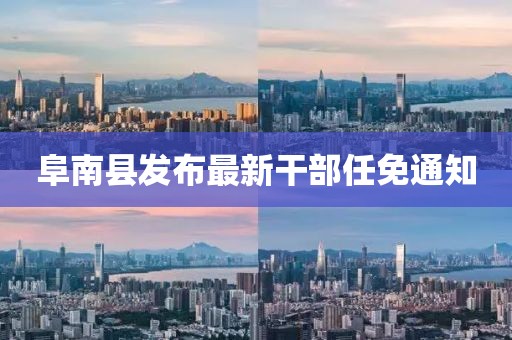 阜南縣發(fā)布最新干部任免通知