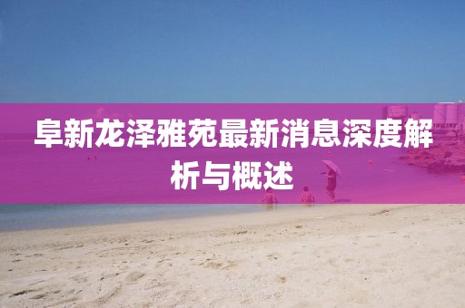 阜新龍澤雅苑最新消息深度解析與概述