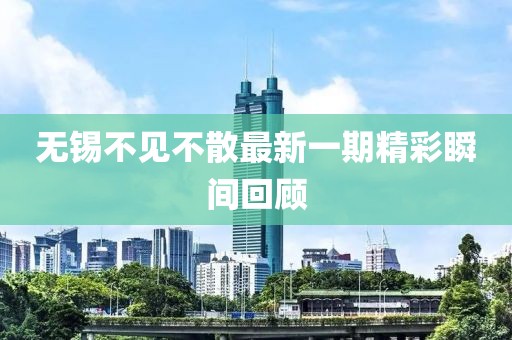 無錫不見不散最新一期精彩瞬間回顧