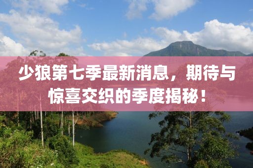 少狼第七季最新消息，期待與驚喜交織的季度揭秘！