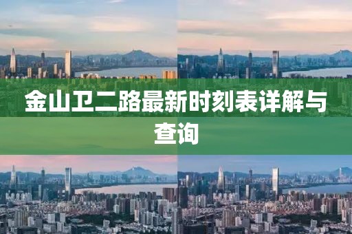 金山衛(wèi)二路最新時刻表詳解與查詢