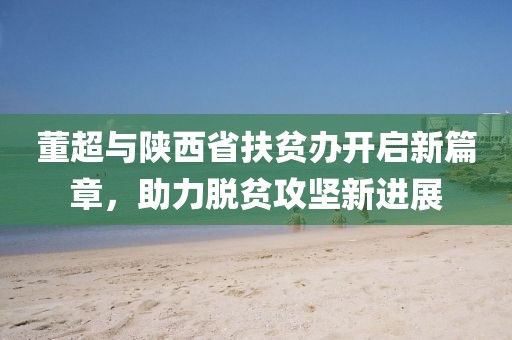 董超與陜西省扶貧辦開啟新篇章，助力脫貧攻堅(jiān)新進(jìn)展