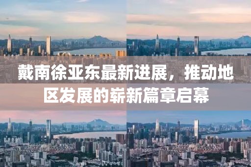 戴南徐亞?wèn)|最新進(jìn)展，推動(dòng)地區(qū)發(fā)展的嶄新篇章啟幕