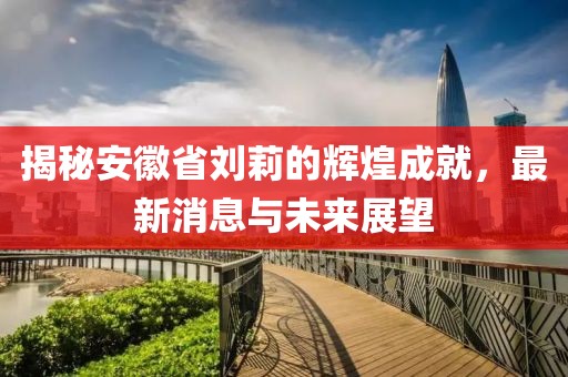 揭秘安徽省劉莉的輝煌成就，最新消息與未來展望