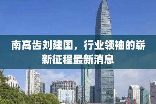 南高齒劉建國，行業(yè)領袖的嶄新征程最新消息