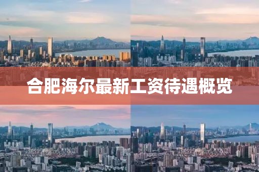 合肥海爾最新工資待遇概覽