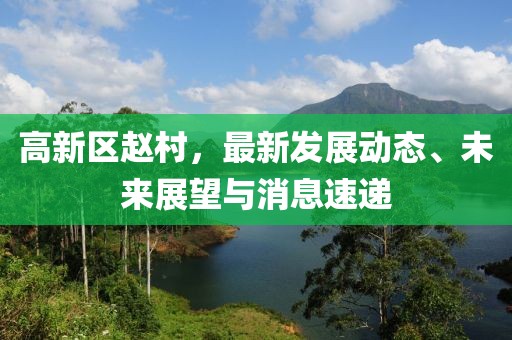 高新區(qū)趙村，最新發(fā)展動(dòng)態(tài)、未來展望與消息速遞