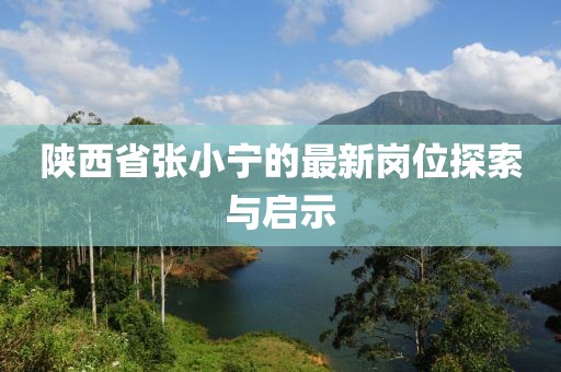 陜西省張小寧的最新崗位探索與啟示