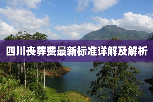 四川喪葬費最新標(biāo)準(zhǔn)詳解及解析