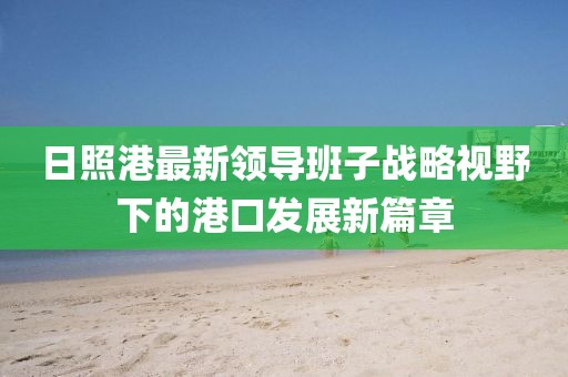 日照港最新領導班子戰(zhàn)略視野下的港口發(fā)展新篇章