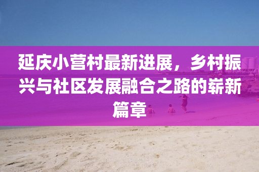 延慶小營村最新進(jìn)展，鄉(xiāng)村振興與社區(qū)發(fā)展融合之路的嶄新篇章