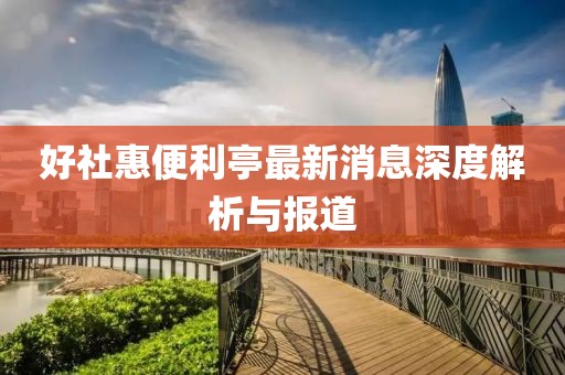 好社惠便利亭最新消息深度解析與報(bào)道